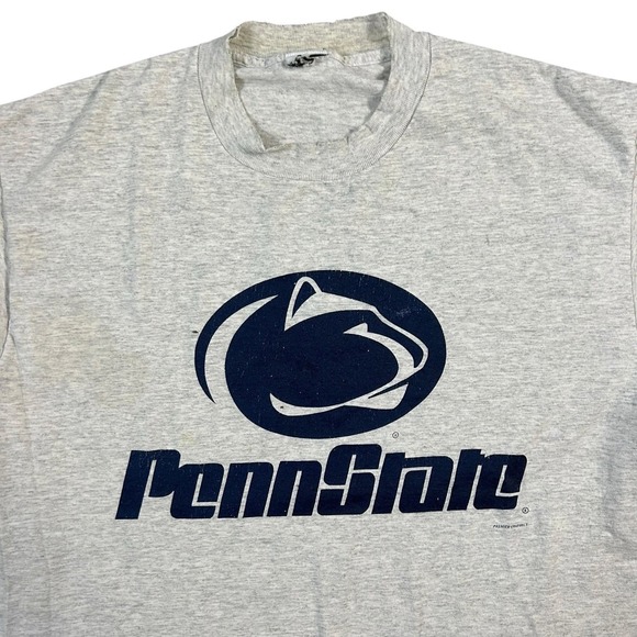 Vintage Penn State T Shirt Gray Single Stitch Logo Size Large‎ - Picture 1 of 10